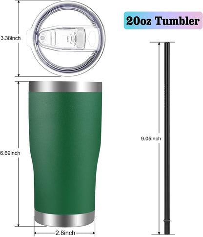 20oz Tumbler Stainless Steel Tumbler Cup with Lid And Straw Vacuum Insulated Double Wall Travel Coffee Mug(Pink 1 Pack)