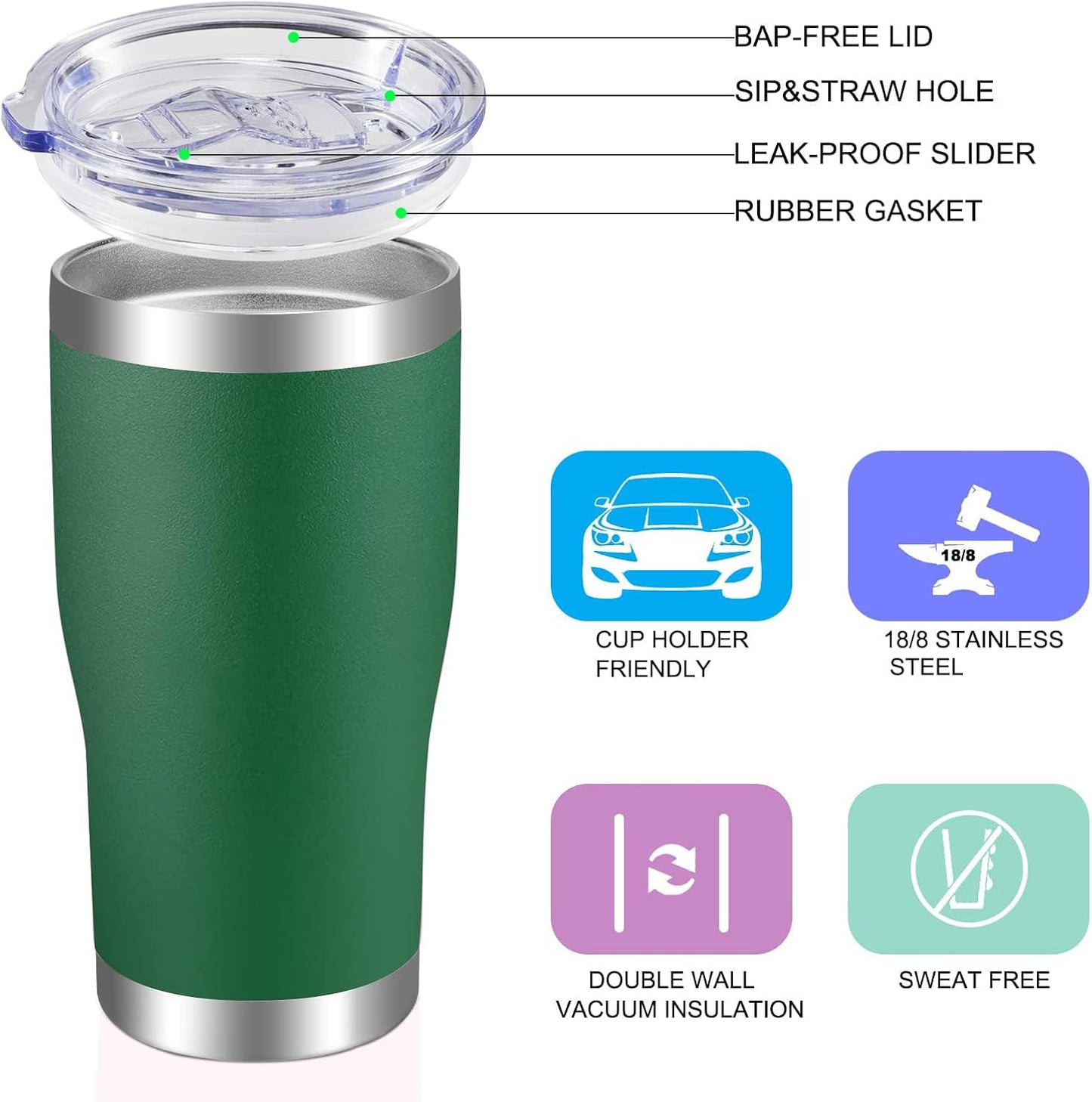 20oz Tumbler Stainless Steel Tumbler Cup with Lid And Straw Vacuum Insulated Double Wall Travel Coffee Mug(Pink 1 Pack)