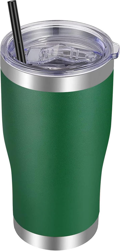 20oz Tumbler Stainless Steel Tumbler Cup with Lid And Straw Vacuum Insulated Double Wall Travel Coffee Mug(Pink 1 Pack)