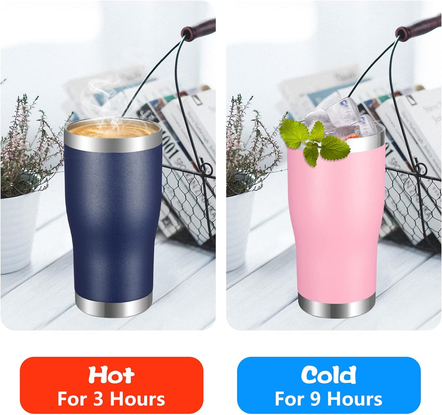 20oz Tumbler Stainless Steel Tumbler Cup with Lid And Straw Vacuum Insulated Double Wall Travel Coffee Mug(Pink 1 Pack)