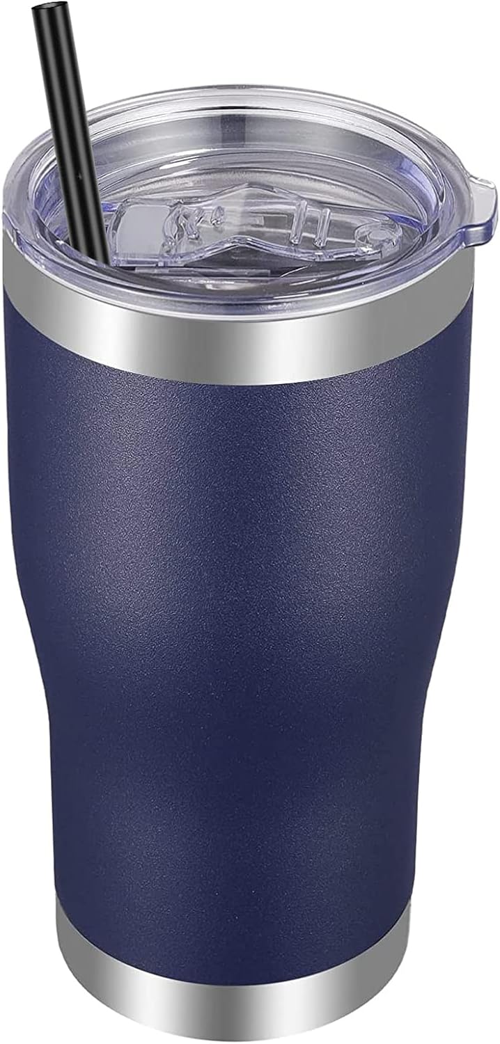 20oz Tumbler Stainless Steel Tumbler Cup with Lid And Straw Vacuum Insulated Double Wall Travel Coffee Mug(Pink 1 Pack)
