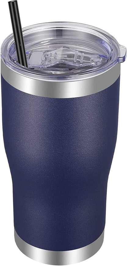 20oz Tumbler Stainless Steel Tumbler Cup with Lid And Straw Vacuum Insulated Double Wall Travel Coffee Mug(Pink 1 Pack)