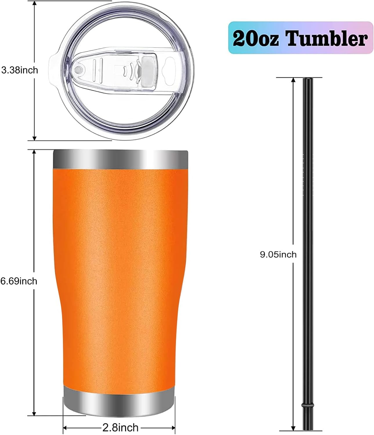 20oz Tumbler Stainless Steel Tumbler Cup with Lid And Straw Vacuum Insulated Double Wall Travel Coffee Mug(Pink 1 Pack)