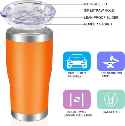 20oz Tumbler Stainless Steel Tumbler Cup with Lid And Straw Vacuum Insulated Double Wall Travel Coffee Mug(Pink 1 Pack)