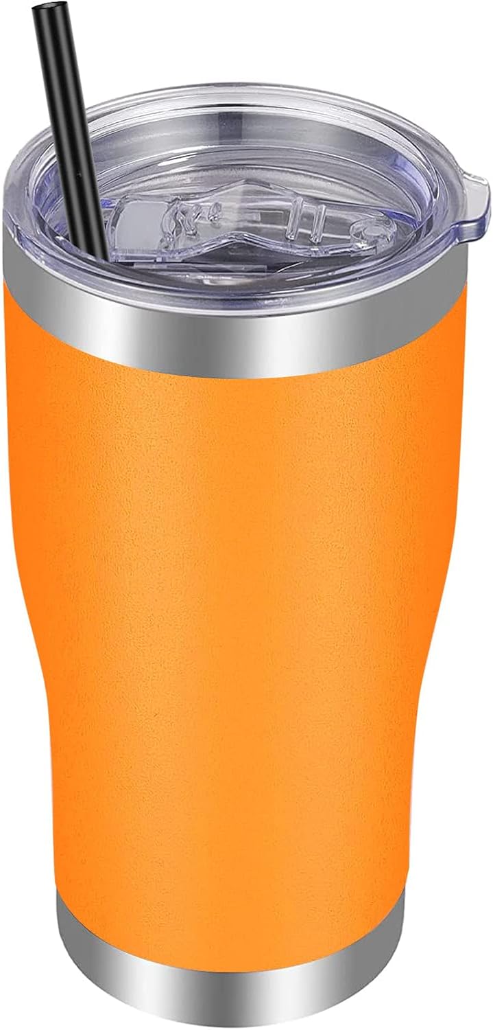 20oz Tumbler Stainless Steel Tumbler Cup with Lid And Straw Vacuum Insulated Double Wall Travel Coffee Mug(Pink 1 Pack)