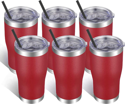 20oz Tumbler Stainless Steel Tumbler Cup with Lid And Straw Vacuum Insulated Double Wall Travel Coffee Mug(Pink 1 Pack)