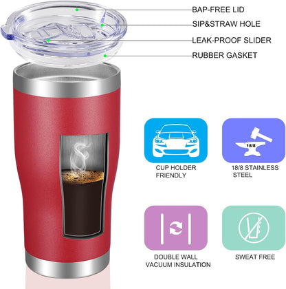 20oz Tumbler Stainless Steel Tumbler Cup with Lid And Straw Vacuum Insulated Double Wall Travel Coffee Mug(Pink 1 Pack)