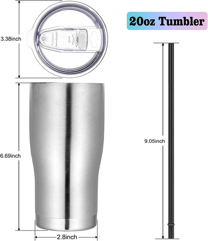 20oz Tumbler Stainless Steel Tumbler Cup with Lid And Straw Vacuum Insulated Double Wall Travel Coffee Mug(Pink 1 Pack)