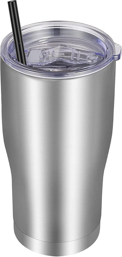 20oz Tumbler Stainless Steel Tumbler Cup with Lid And Straw Vacuum Insulated Double Wall Travel Coffee Mug(Pink 1 Pack)