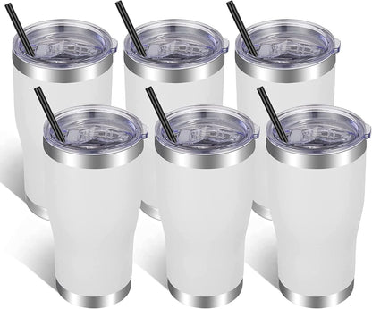 20oz Tumbler Stainless Steel Tumbler Cup with Lid And Straw Vacuum Insulated Double Wall Travel Coffee Mug(Pink 1 Pack)