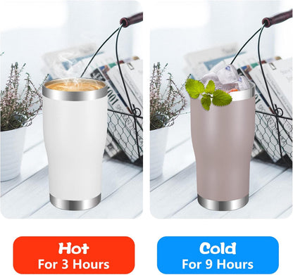 20oz Tumbler Stainless Steel Tumbler Cup with Lid And Straw Vacuum Insulated Double Wall Travel Coffee Mug(Pink 1 Pack)