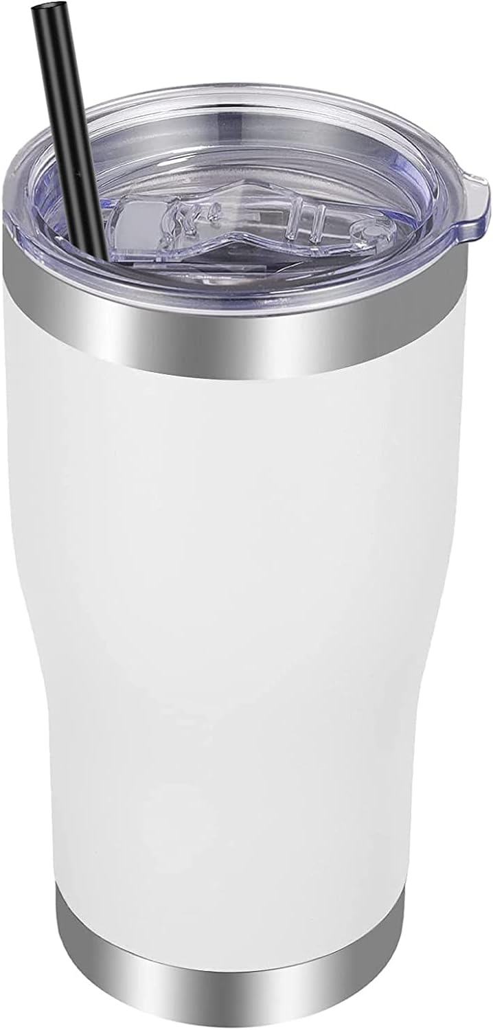 20oz Tumbler Stainless Steel Tumbler Cup with Lid And Straw Vacuum Insulated Double Wall Travel Coffee Mug(Pink 1 Pack)
