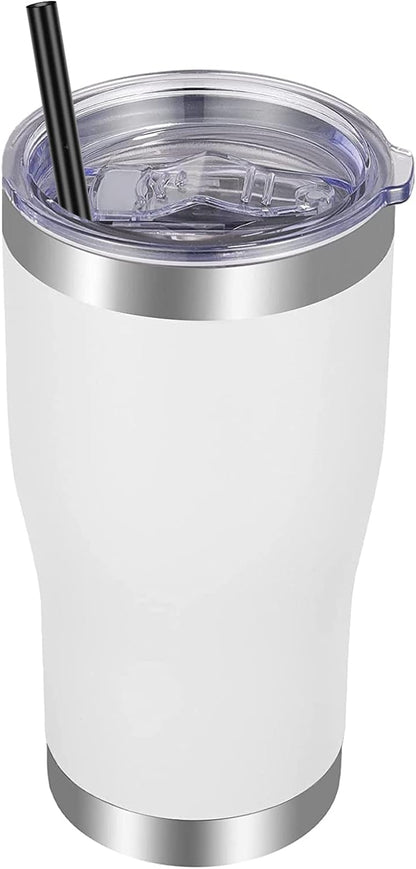 20oz Tumbler Stainless Steel Tumbler Cup with Lid And Straw Vacuum Insulated Double Wall Travel Coffee Mug(Pink 1 Pack)