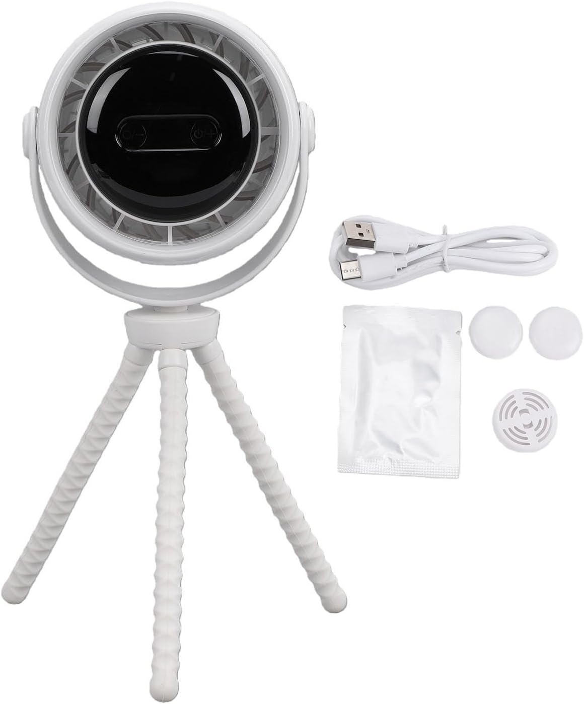 Baby Stroller Fan 10000mAh Rechargeable Portable Handheld Fan with 3 Speeds Night Light Flexible Tripod 360 Rotation Quiet Personal for Baby Stroller Car Seat Crib