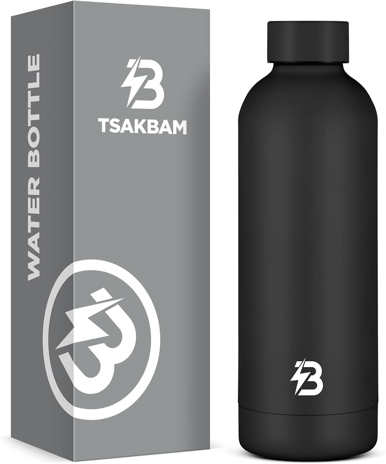 Stainless Steel Insulated Water Bottle no straw for Travel, Gym, 25oz, White