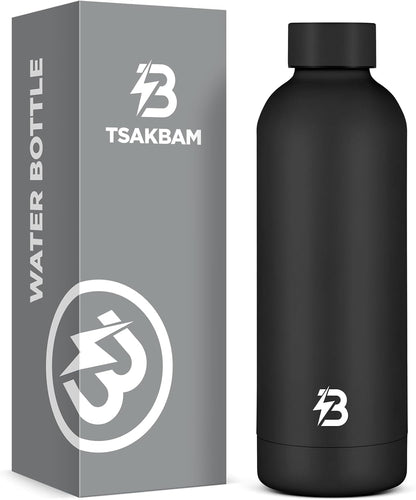 Stainless Steel Insulated Water Bottle no straw for Travel, Gym, 25oz, White