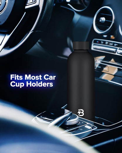 Stainless Steel Insulated Water Bottle no straw for Travel, Gym, 25oz, White