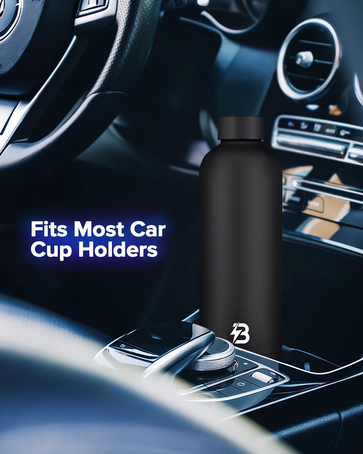 Stainless Steel Insulated Water Bottle no straw for Travel, Gym, 25oz, White