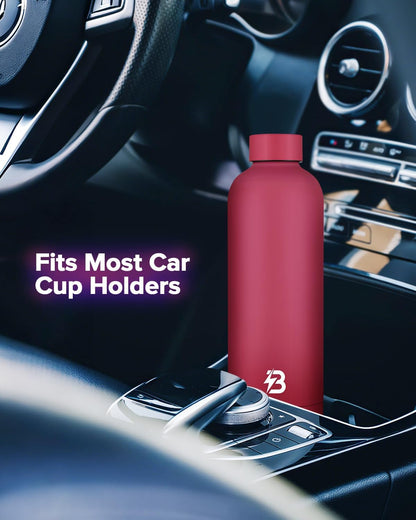 Stainless Steel Insulated Water Bottle no straw for Travel, Gym, 25oz, White