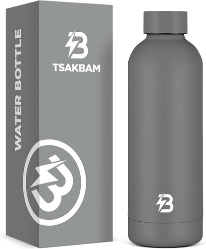 Stainless Steel Insulated Water Bottle no straw for Travel, Gym, 25oz, White