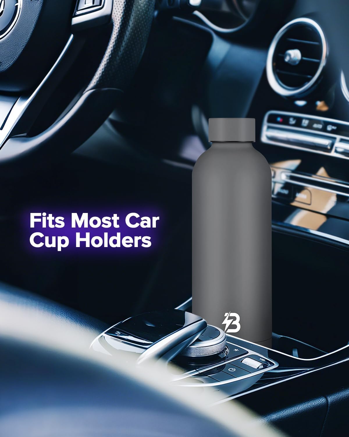 Stainless Steel Insulated Water Bottle no straw for Travel, Gym, 25oz, White