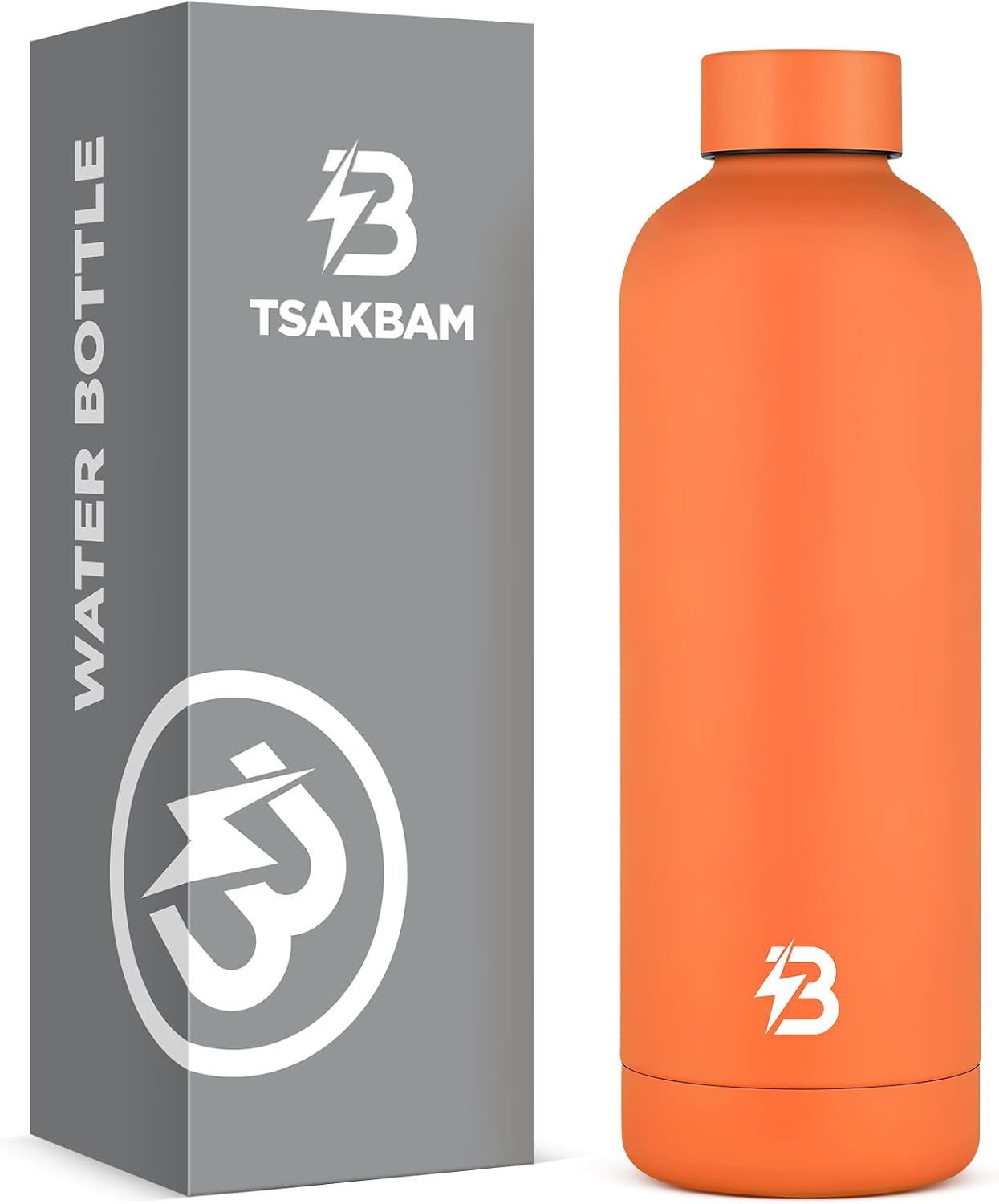 Stainless Steel Insulated Water Bottle no straw for Travel, Gym, 25oz, White