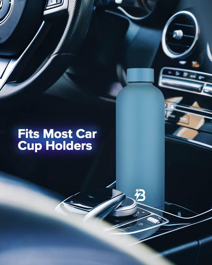 Stainless Steel Insulated Water Bottle no straw for Travel, Gym, 25oz, White