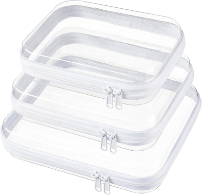 Clear Hard Shell Diaper Bag Organizer Pouches Cosmetic Bags