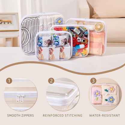 Clear Hard Shell Diaper Bag Organizer Pouches Cosmetic Bags
