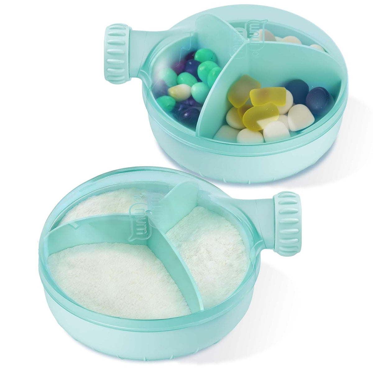 Baby Formula Dispenser Infant Milk Powder Container for Travel,Formula Dispenser Portable 6Oz Airtight Leak Proof Formula Storage Formula Dispenser on the go 2-Pack (Green)