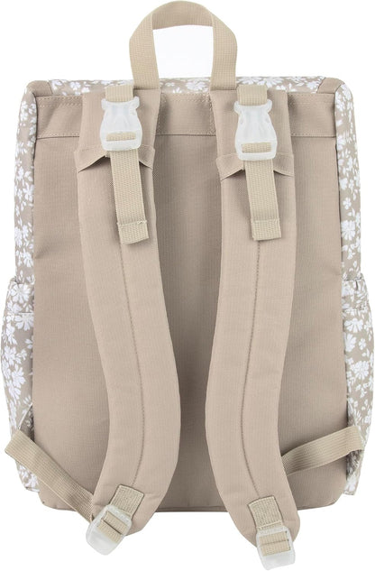 Multi-Function Floral Diaper Backpack and Travel Nappy Baby Bag with Changing Pad and Stroller Straps