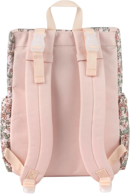 Multi-Function Floral Diaper Backpack and Travel Nappy Baby Bag with Changing Pad and Stroller Straps
