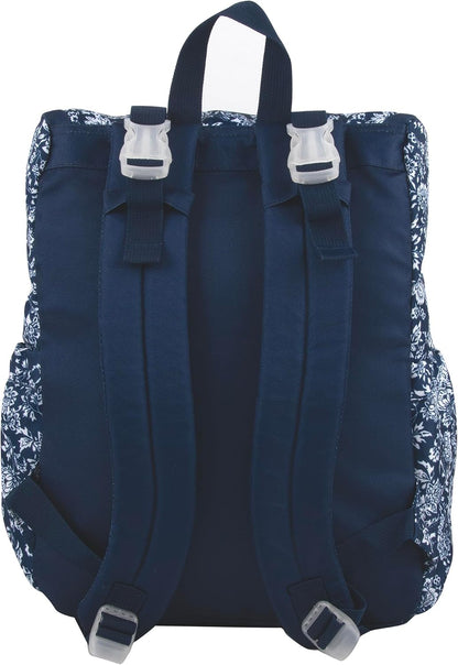 Multi-Function Floral Diaper Backpack and Travel Nappy Baby Bag with Changing Pad and Stroller Straps