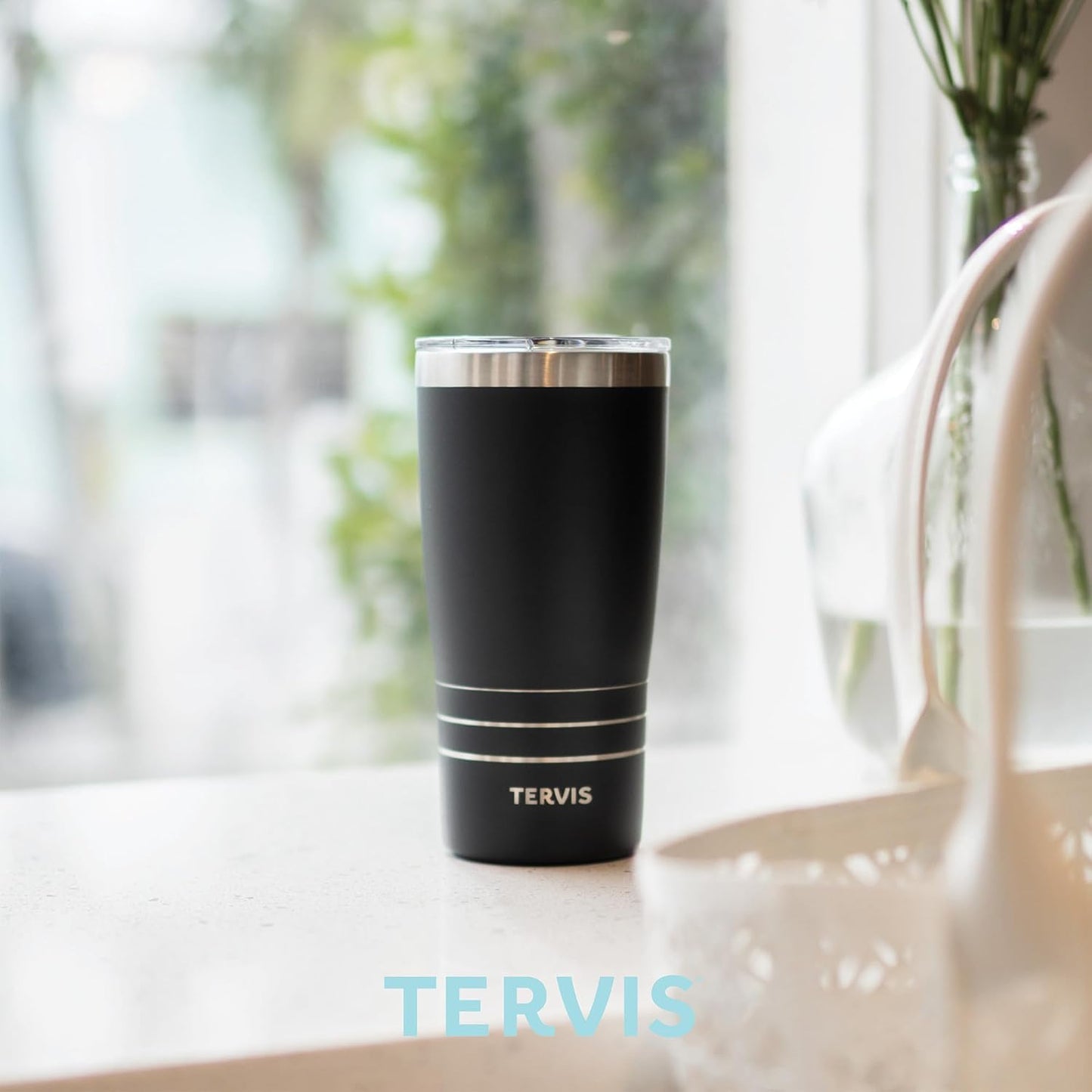 Tervis Traveler USA Pride Made in USA Double Walled Insulated Tumbler Travel Cup Keeps Drinks Cold & Hot, 20oz, Stainless Steel