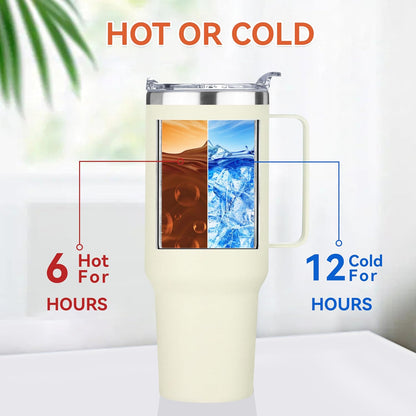 40 oz Stainless Steel Tumbler with Handle, Vacuum Insulated Tumblers Bulk, Reusable Double Wall Travel Coffee Mug, Durable Powder Coated Water Bottles(Army Green, 4)