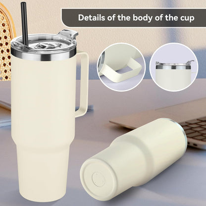 40 oz Stainless Steel Tumbler with Handle, Vacuum Insulated Tumblers Bulk, Reusable Double Wall Travel Coffee Mug, Durable Powder Coated Water Bottles(Army Green, 4)