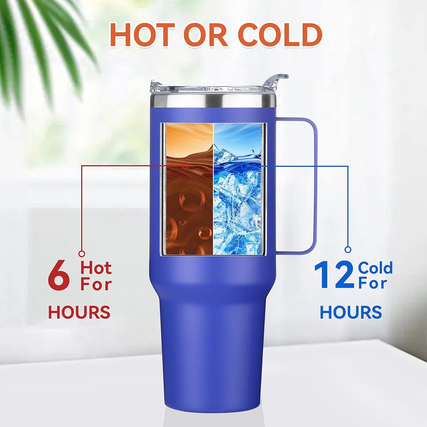 40 oz Stainless Steel Tumbler with Handle, Vacuum Insulated Tumblers Bulk, Reusable Double Wall Travel Coffee Mug, Durable Powder Coated Water Bottles(Army Green, 4)