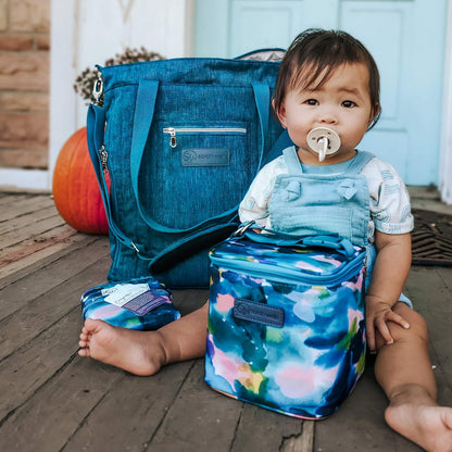 Cold Gold Breastmilk Cooler with Ice Pack (Groovy)