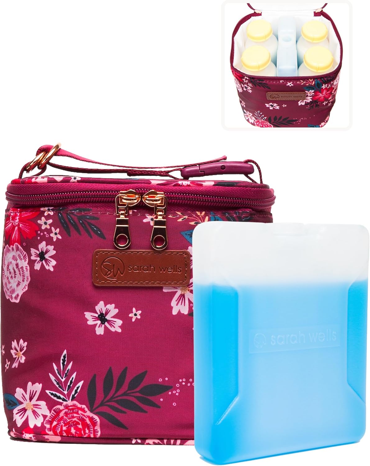 Cold Gold Breastmilk Cooler with Ice Pack (Groovy)