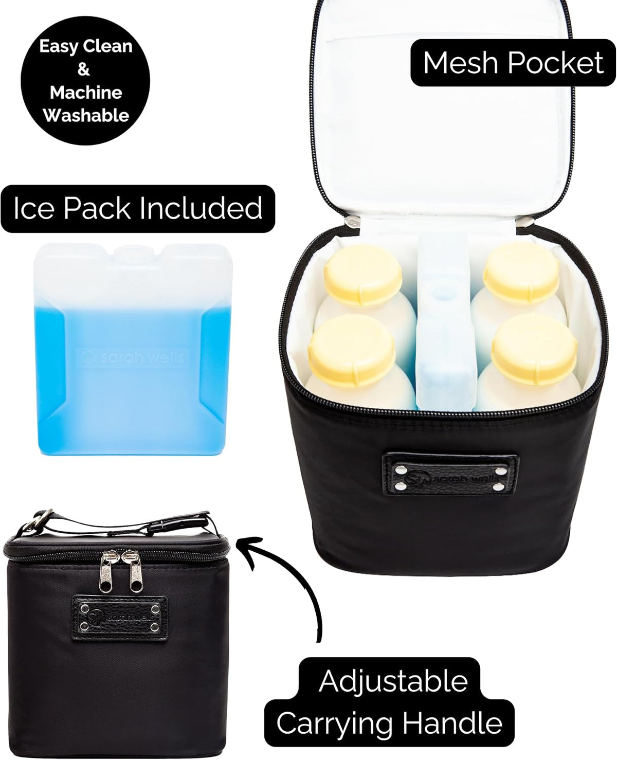 Cold Gold Breastmilk Cooler with Ice Pack (Groovy)