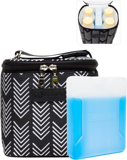 Cold Gold Breastmilk Cooler with Ice Pack (Groovy)