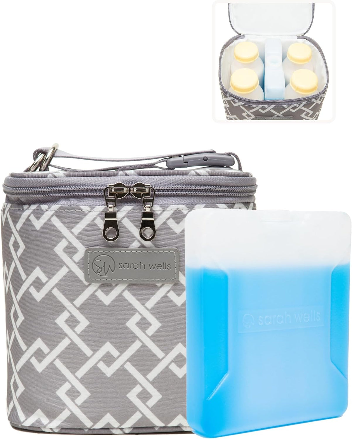 Cold Gold Breastmilk Cooler with Ice Pack (Groovy)