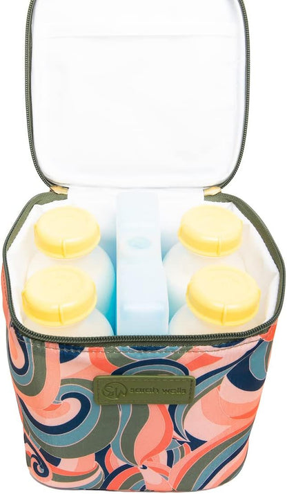 Cold Gold Breastmilk Cooler with Ice Pack (Groovy)