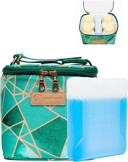 Cold Gold Breastmilk Cooler with Ice Pack (Groovy)