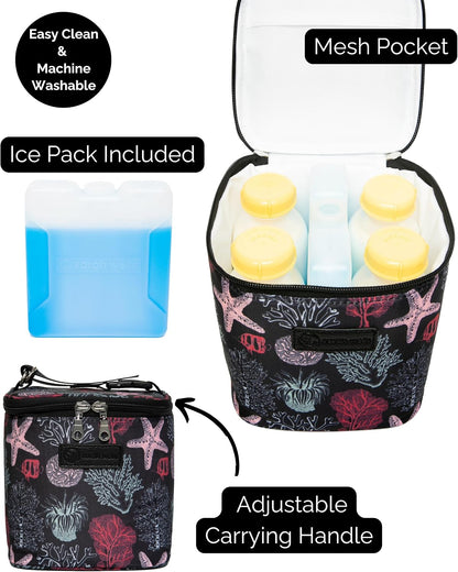 Cold Gold Breastmilk Cooler with Ice Pack (Groovy)
