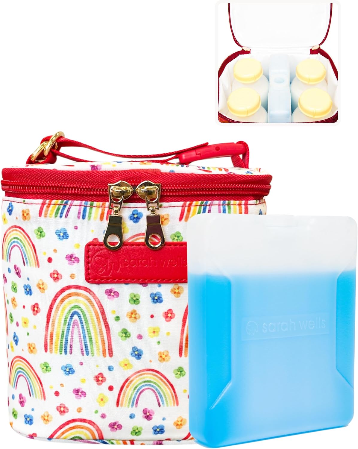 Cold Gold Breastmilk Cooler with Ice Pack (Groovy)