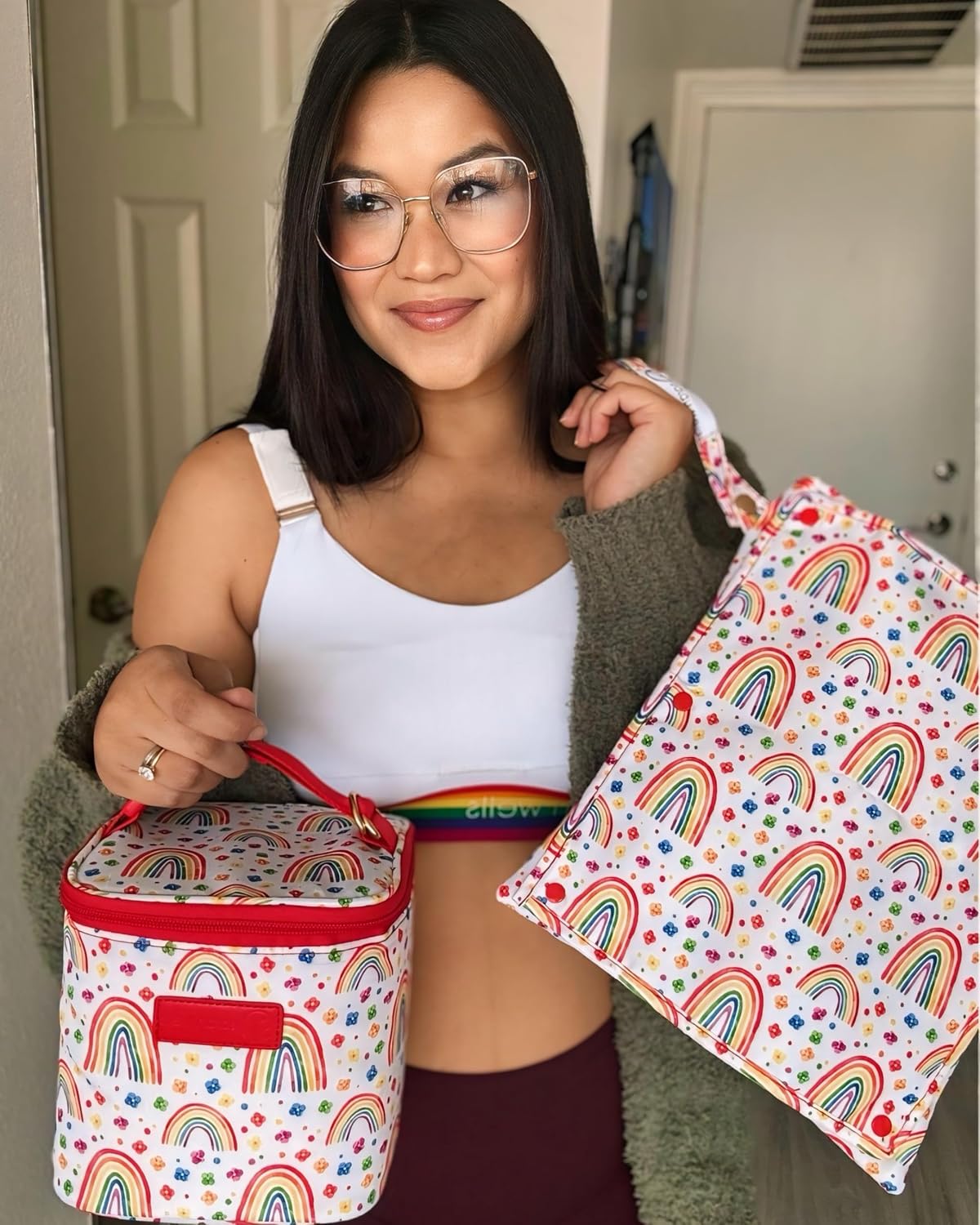 Cold Gold Breastmilk Cooler with Ice Pack (Groovy)