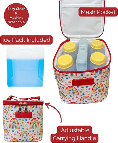 Cold Gold Breastmilk Cooler with Ice Pack (Groovy)