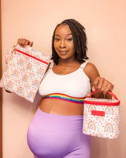 Cold Gold Breastmilk Cooler with Ice Pack (Groovy)