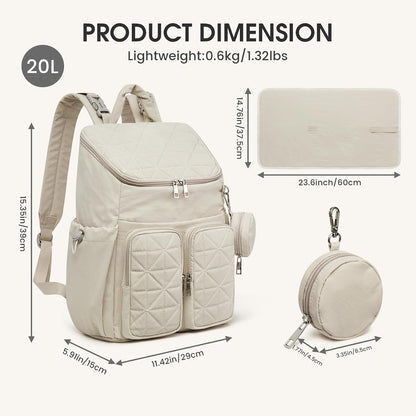 Diaper Bag Backpack for Moms Dads Travel Baby Bag with Pacifier Case & Insulated Pockets,Black